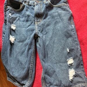 Boys Levi Distressed Denim Jean shorts size 14